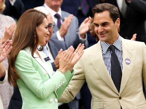 Prinzessin Kate und Roger Federer in Wimbledon