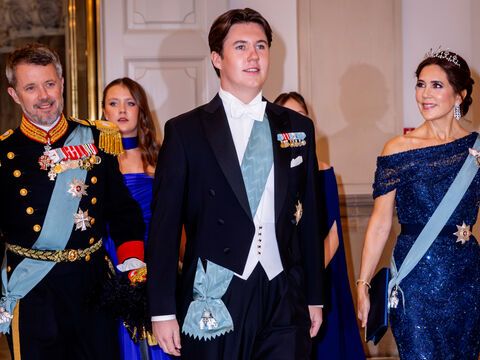 Prinz Frederik, Prinz Christian und Prinzessin Mary von Dänemark. 