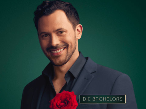 "Die Bachelors" 2024 mit Logo und Rose - Sebastian Klaus 