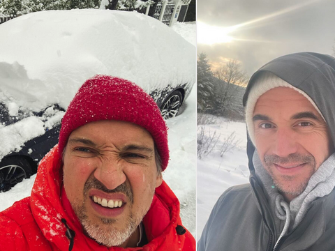 Florian Silbereisen und Florian David Fitz im Schnee