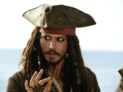 Johnny Depp als Captain Jack Sparrow in "Fluch der Karibik"