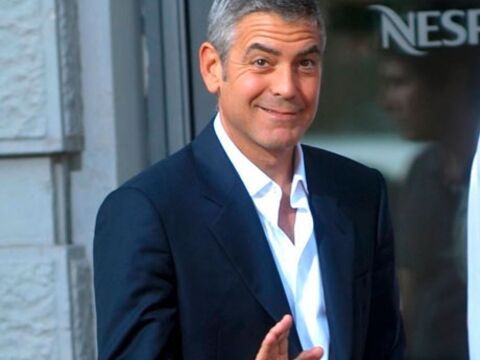 Frauenherzen schlagen höher: George Clooney dreht gerade in Mailand einen neuen Spot für die Kaffeemarke Nespresso