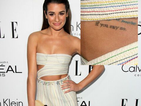 Lea Michele, 27, präsentierte nun ihr Liebes-Tattoo auf einem Event in Hollywood. Sie hat es sich zur Erinnerung an ihre große Liebe stechen lassen
