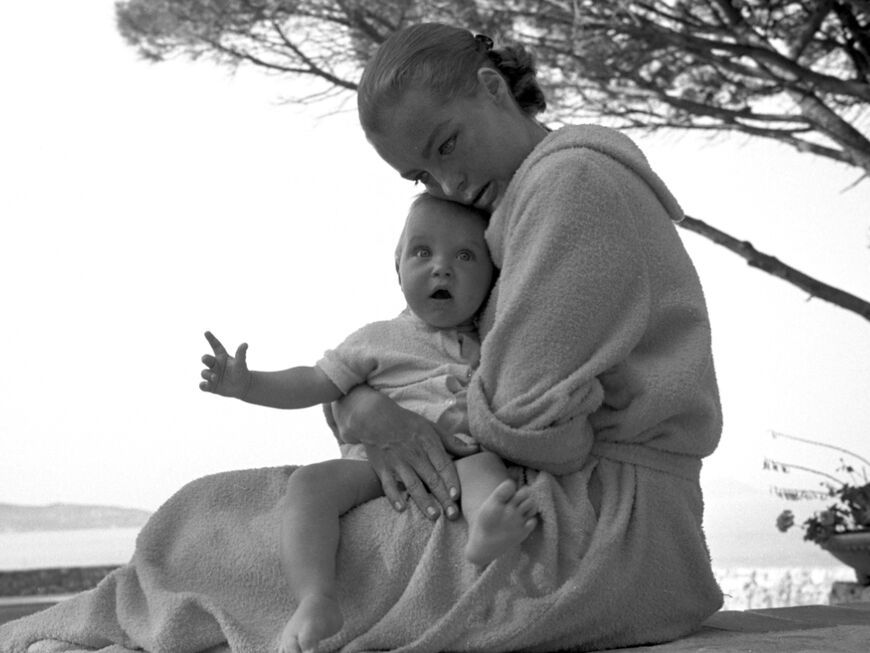 Romy Schneider mit ihrem Sohn David