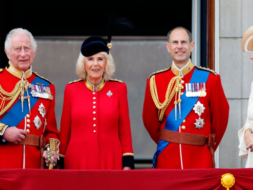 König Charles III., Königin Camilla, Prinz Edward und Herzogin Sophie.