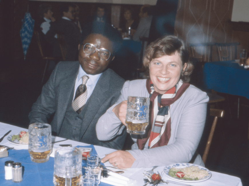 Christiane Pearce-Blumhoff mit ihrem Ehemann Charles, 1980