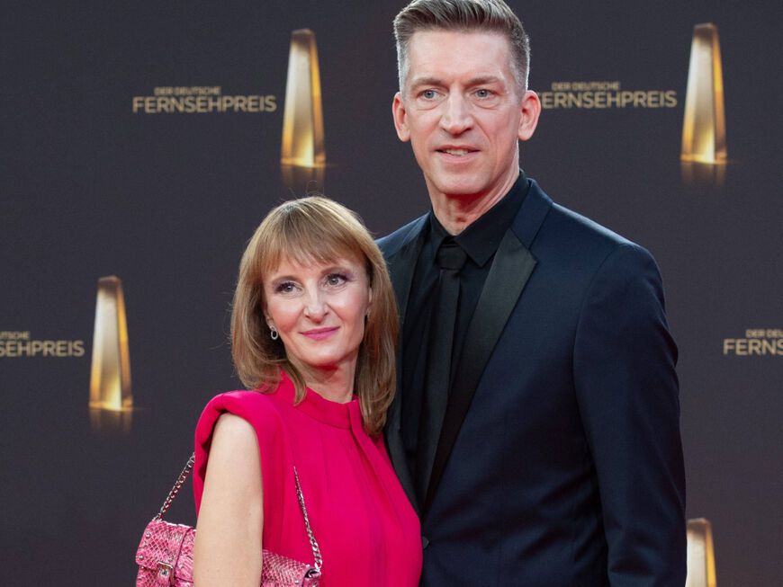 Steffen Hallaschka mit seiner Frau Anne-Katrin Hallaschka beim Bambi 2023