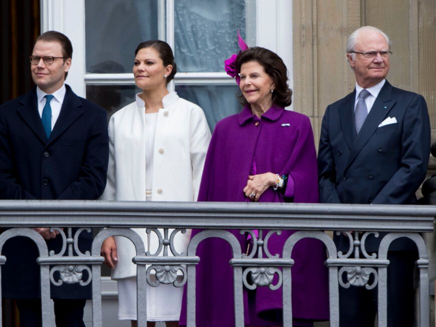 Prinz Daniel, Prinzessin Victoria, Königin Silvia und König Carl Gustaf. 