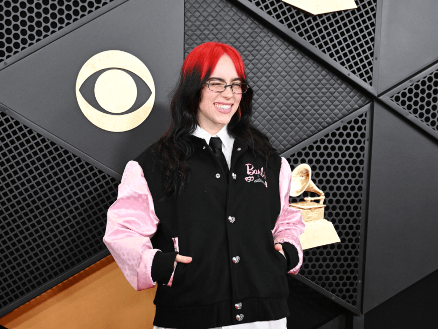 Billie Eilish auf dem roten Teppich der Grammys 2024
