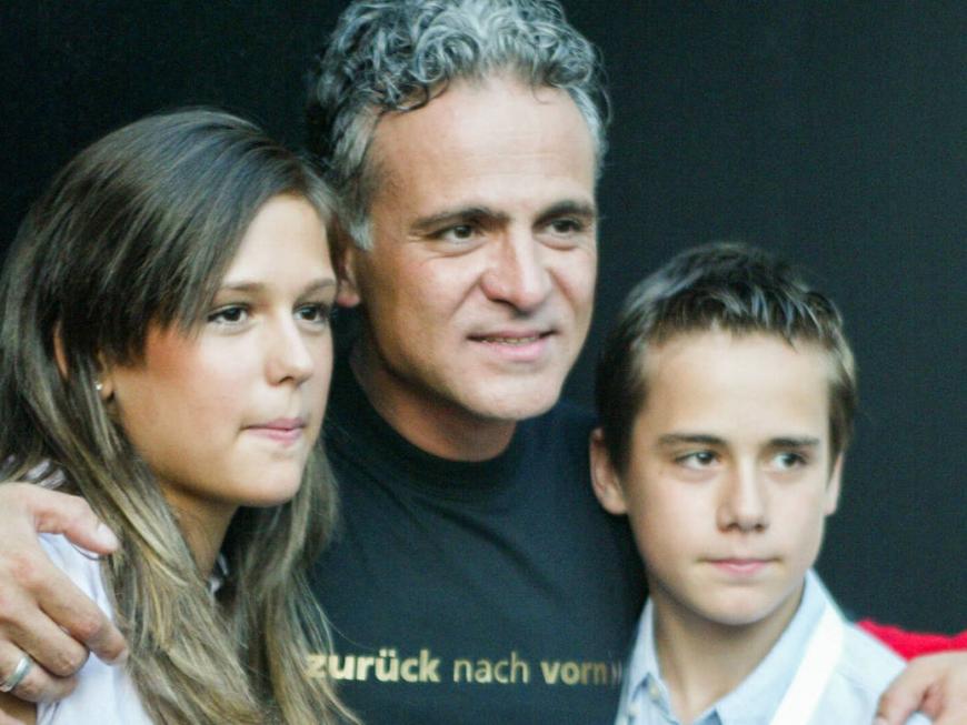 Nino de Angelo 2003 mit Tochter Louisa und Sohn Luca
