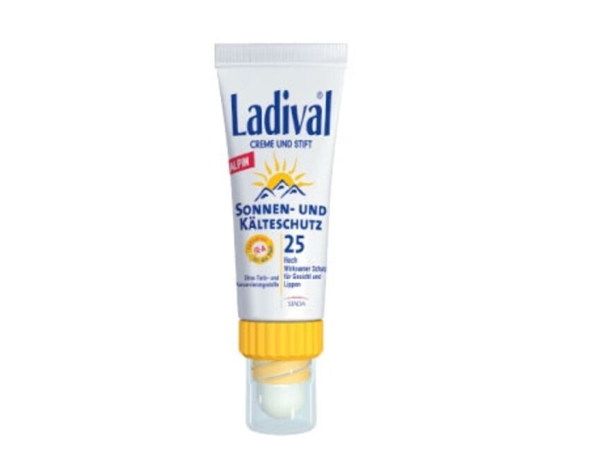 Ohne Parfum-, Farb- und Konservierungsstoffe "Sonnen- und Kälteschutz LSF 25" von Ladival, 20 ml 
ca. 7 Euro 