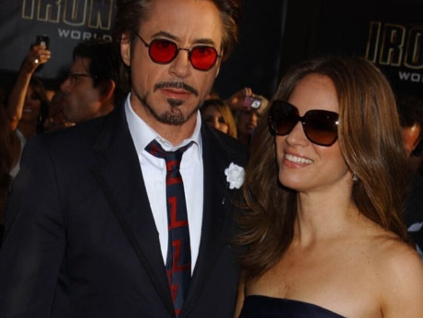 Ganz verliebt kam hingegen ihr Filmkollege Robert Downey Jr.. Seine Frau Susan Levin ließ er gar nicht mehr aus dem Arm