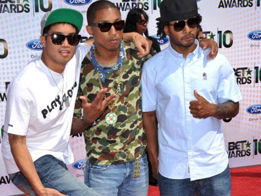 Coole Jungs: Chad Hugo, Pharrell Williams und Shay Haley von der Gruppe "N.E.R.D"