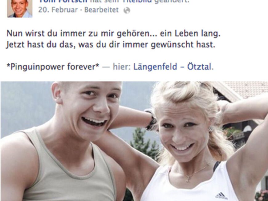 Ihr Freund Toni Förtsch gedachte Julia bereits am 20. Februar auf Facebook