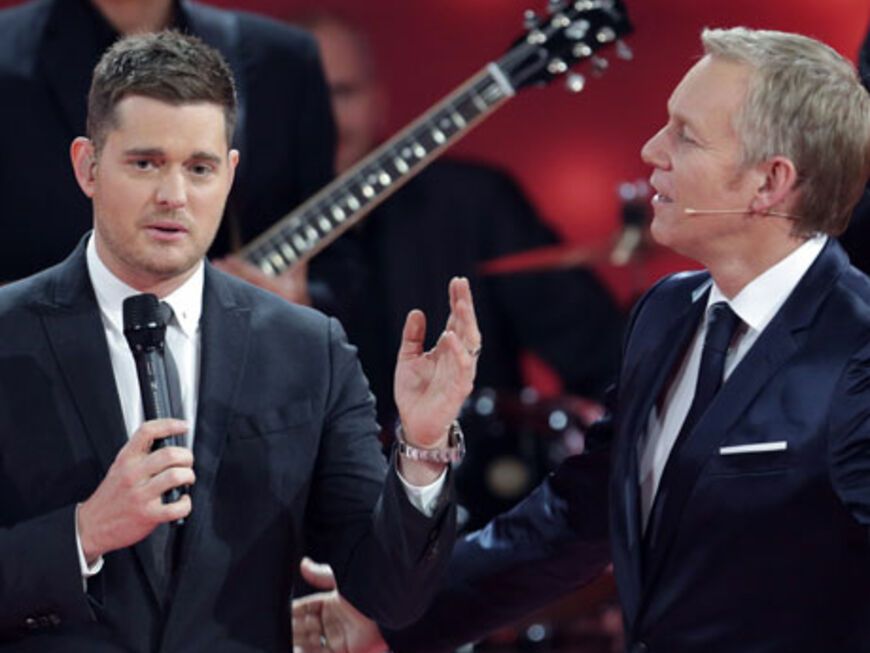Stargast des Abends war Superstar Michael Bublé. Der Kanadier performte seinen aktuellen Song „Close your eyes“