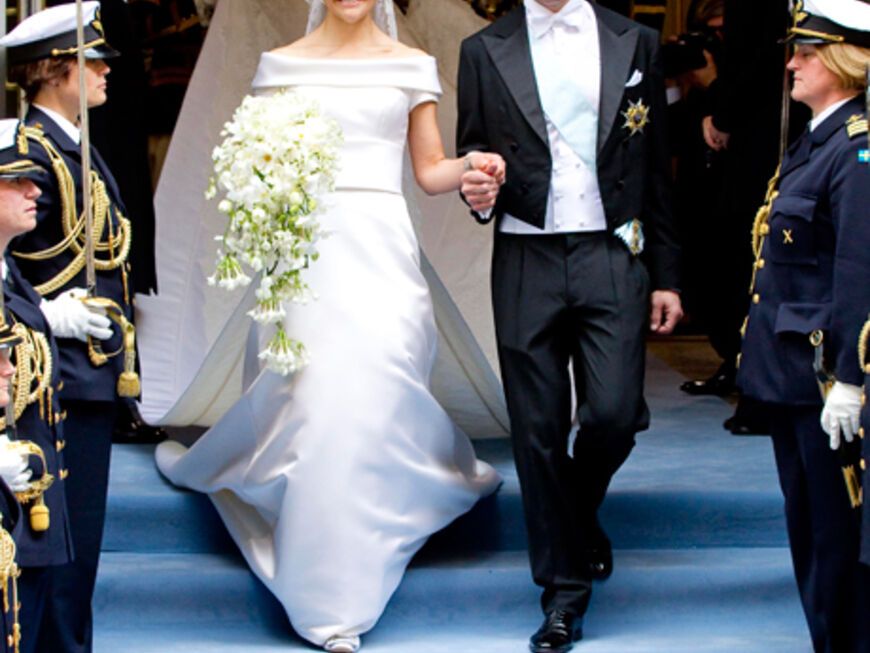 Die wunderschöne Braut Victoria und ihr Mann Daniel