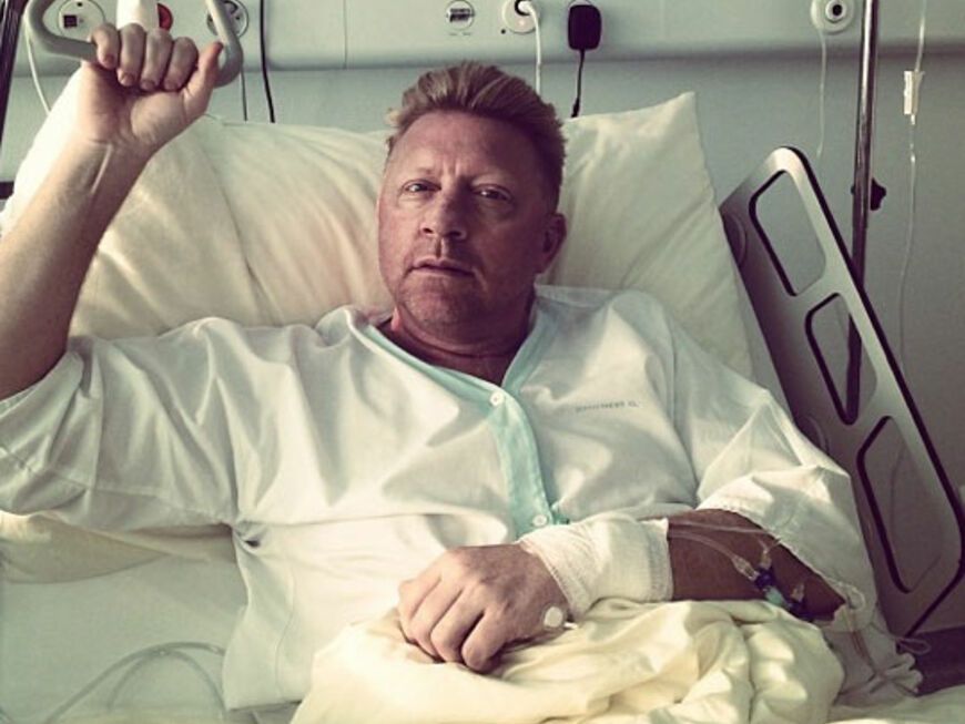 Niemals ohne Twitter! Nach seiner OP postete Boris Becker dieses Foto aus dem Krankenhaus