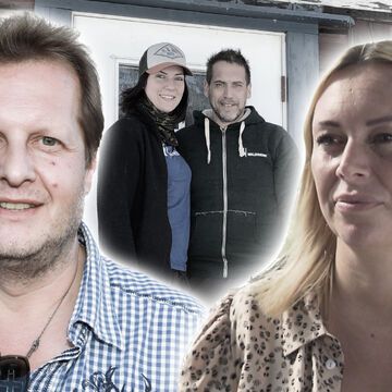 Collage der "Goodbye Deutschland"-Stars Jens Büchner, Julia Holz und das Ex-Paar Sven und Julia