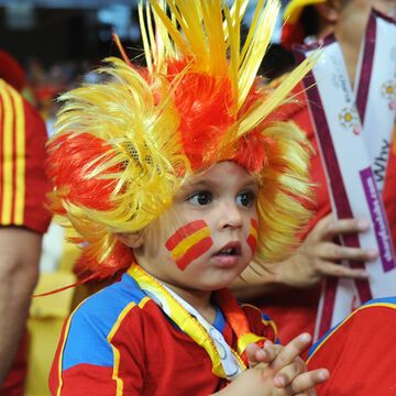 Auch die Kinder der spanischen Fans haben ihre Mannschaft fleißig angefeuert und das Spiel gebannt verfolgt