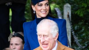 König Charles und Prinzessin Kate, Weihnachten 2023. 