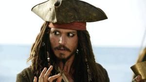 Johnny Depp als Captain Jack Sparrow in "Fluch der Karibik"