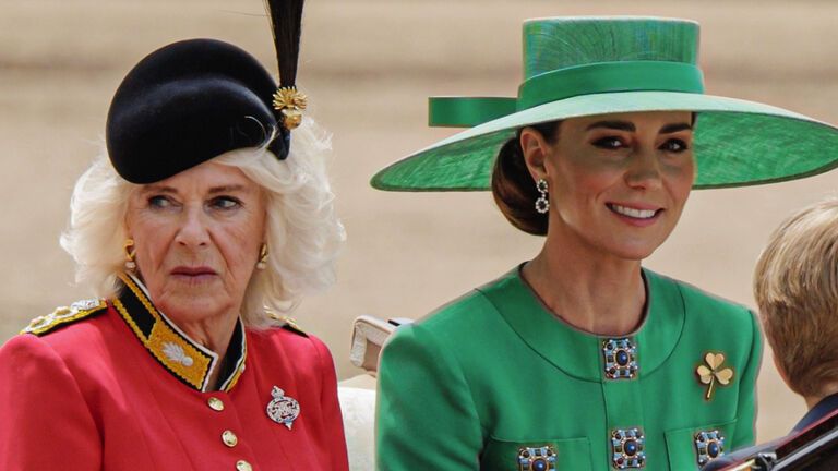 Königin Camilla und Prinzessin Kate, "Trooping The Colour"-Parade, 2023. 