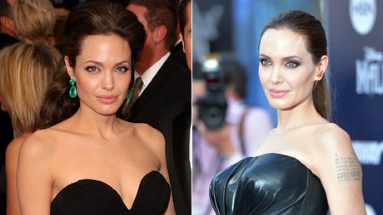 Angelina Jolie vor 5 Jahren und heute 