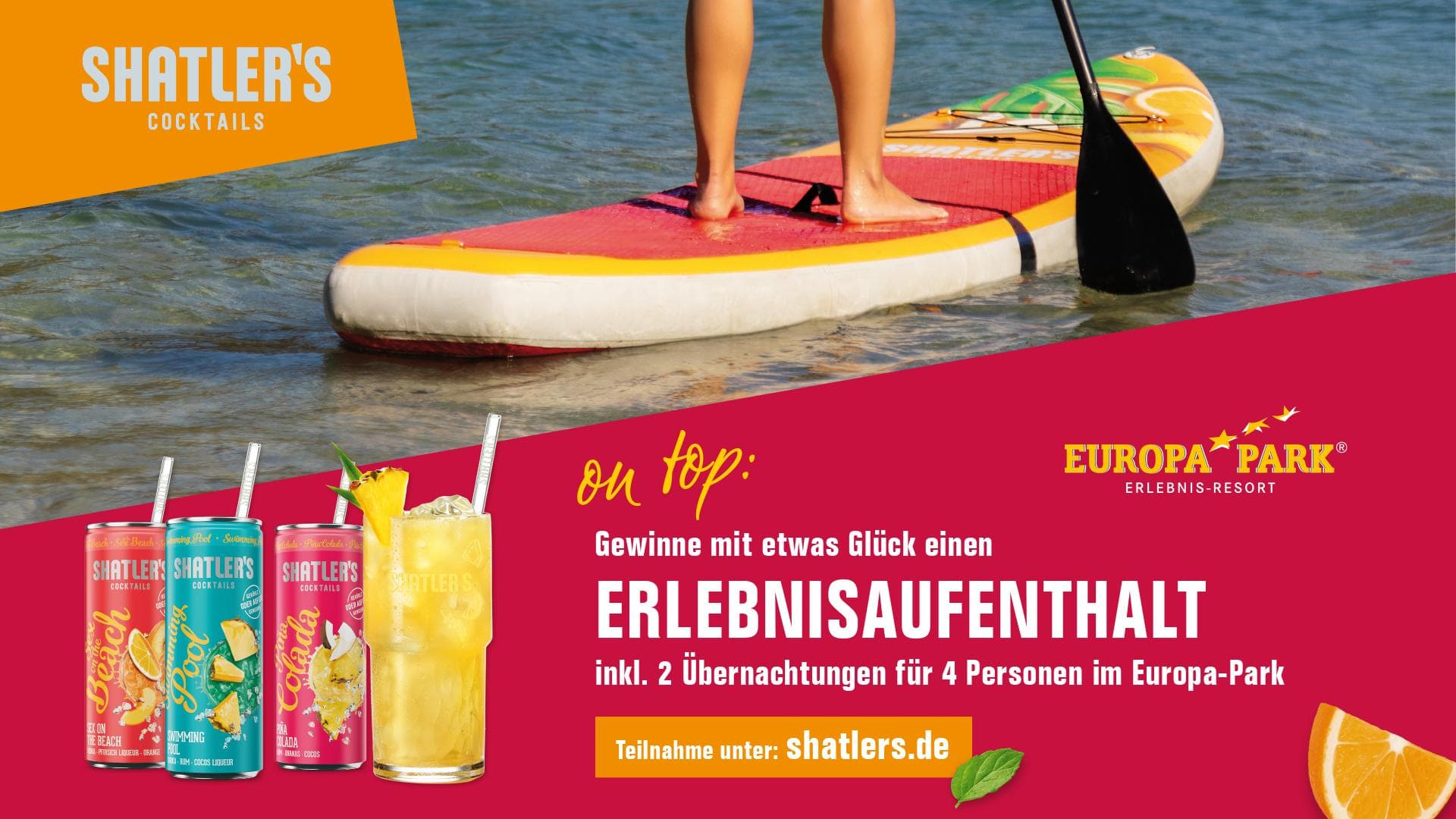 Mit Shatler‘s Cocktails und StandUpPaddle gewinnen