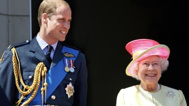 Prinz William und seine Großmutter Queen Elizabeth II.