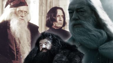 Richard Harris, Alan Rickman, Robbie Coltrane und Michael Gambon bei "Harry Potter"
