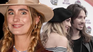 Verena Ofarim lächelt mit Hut, Verena Ofarim posiert mit Gil Ofarim