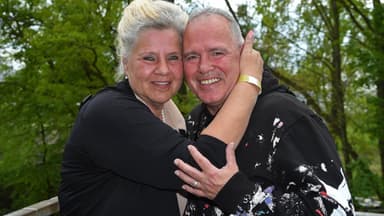 Silvia Wollny umarmt Harald Elsenbast 