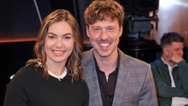 Renata und Valentin Lusin lachen
