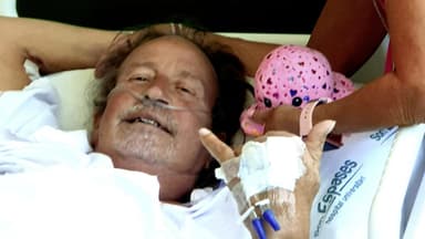 Thommy Schmelz im Krankenhausbett