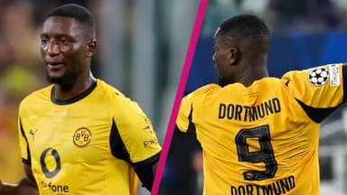 Guirassy bei BVB-Spiel, Collage