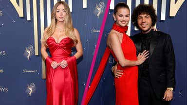 Sydney Sweeney und Selena Gomez und Benny Blanco bei den Emmy Awards 2025