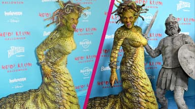 Heidi Klum an Halloween 2025 als Medusa