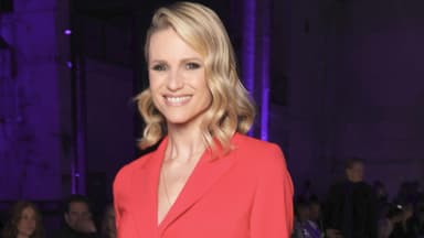 Michelle Hunziker lächelt mit Zähnen