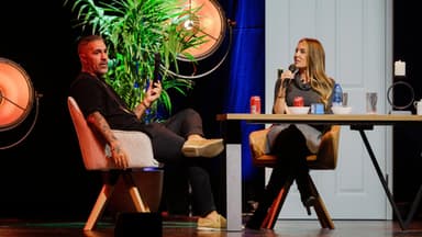 Bushido und Anna-Maria beim Live-Podcast