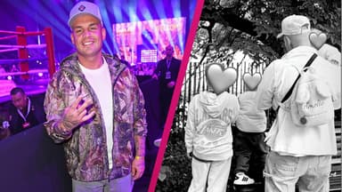 Pietro in Collage mit seinen drei Söhnen