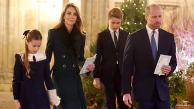 Prinzessin Kate und Prinz William mit ihren Kindern George und Charlotte beim Adventskonzert