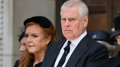 Sarah Ferguson und Ex-Prinz Andrew gucken ernst