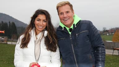 Dieter Bohlen und Carina Walz lächeln