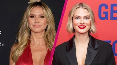 Collage Darya Strelnikova und Heidi Klum