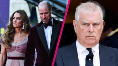 Prinzessin Kate und Prinz William wirken ernst bei den BAFTAs; Andrew Mountbatten-Windsor guckt ernst