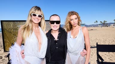 Heidi Klum mit ihren Gast-Juroren Julien Macdonald und Stella Maxwell