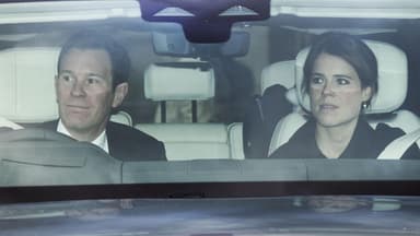 Eugenie und Jack Brooksbank im Auto Eugenie und Jack Brooksbank im Auto