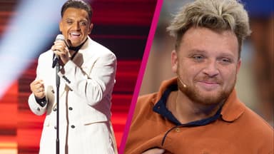 Menowin Fröhlich 2026 auf der DSDS-Bühne und daneben früher im Jahr 2015 vor seinem Abnehm-Erfolg