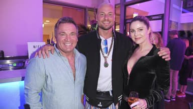 Peter Klein mit Eric Sindermann und Yvonne Woelke