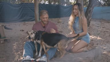 Sebastian Paul mit Nadja bei Hunden